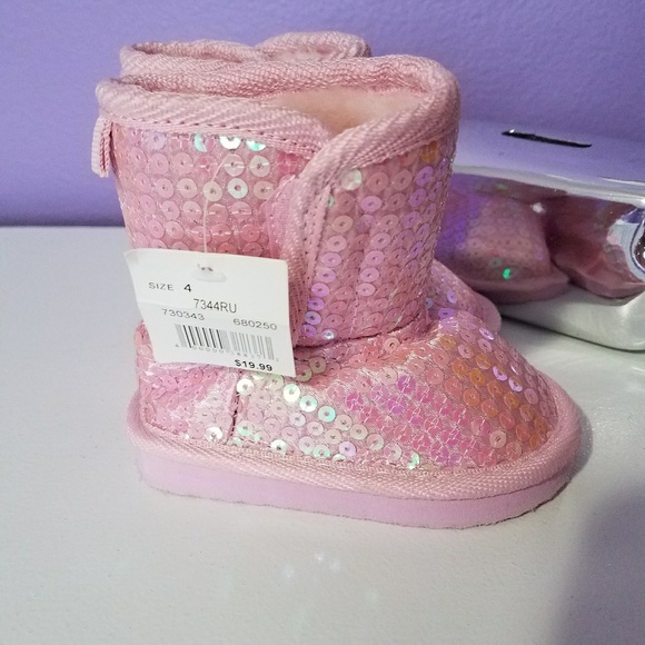 Pink sequin boots - Picture 2 of 3